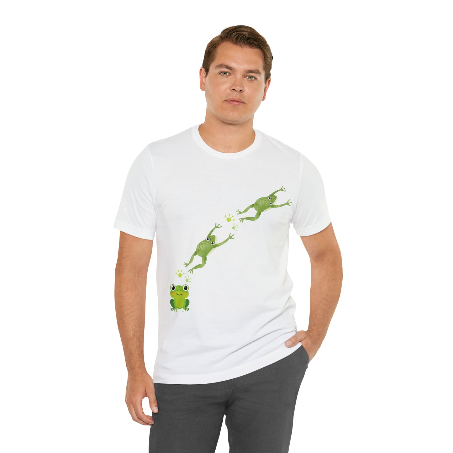Frog Crossing- Adult, Regular Fit, Soft Cotton, T-shirt