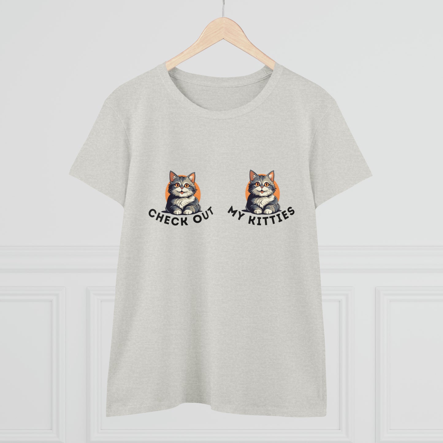 Kitty Cat T-Shirt / Check Out My Kitties Semi-Fitted Shirt / Unisex Jersey Short Sleeve Tee / Humorous Pet Clothes