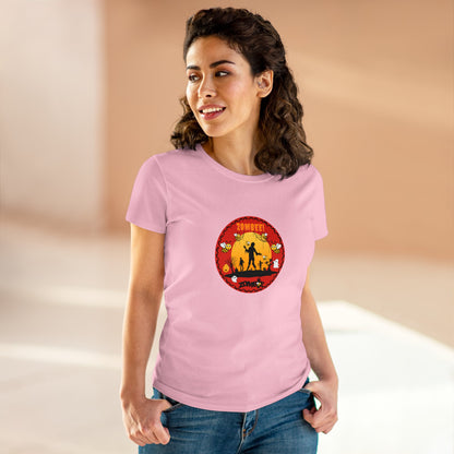 Animals, Bugs, Bee, ZOMBEE, Funny, Holiday, Halloween- Adult, Semi-fitted, Smaller Size Image, T-shirt