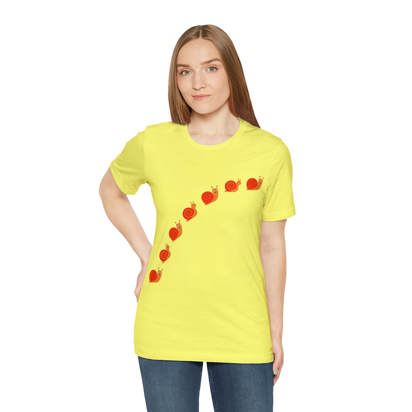 Garden, Bug, Snail Crossing, Bug, Animals, Nature, Plants, Garden- Adult, Regular Fit, Soft Cotton, T-shirt