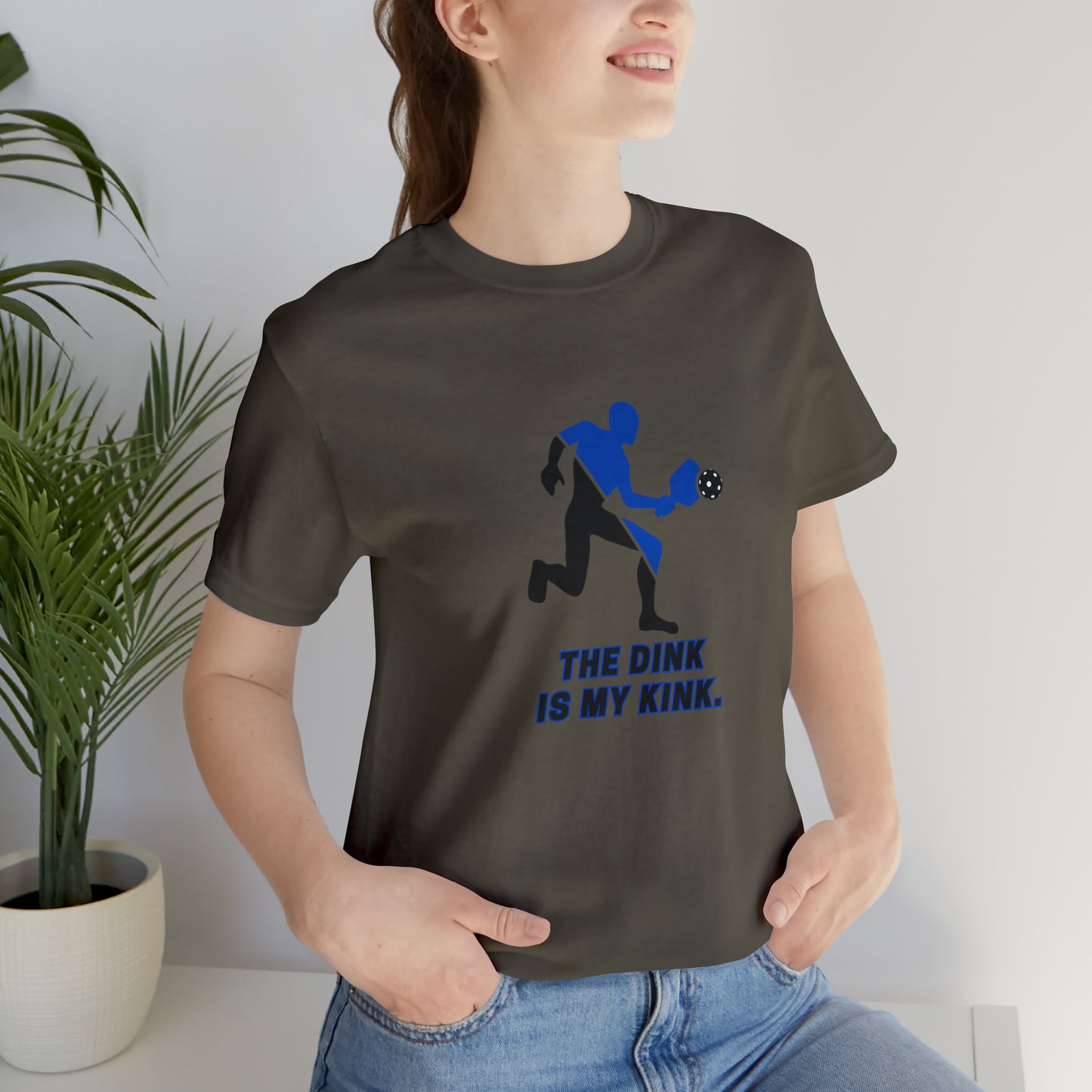 Pickleball Sports, The Dink Is My Kink- Adult, Regular Fit, Soft Cotton, Smaller Size Image, T-shirt
