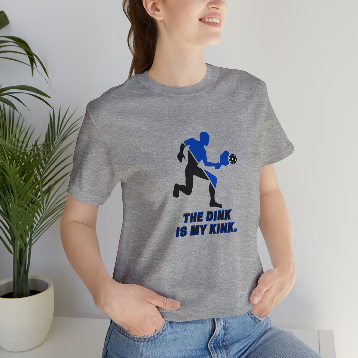 Pickleball Sports, The Dink Is My Kink- Adult, Regular Fit, Soft Cotton, Smaller Size Image, T-shirt