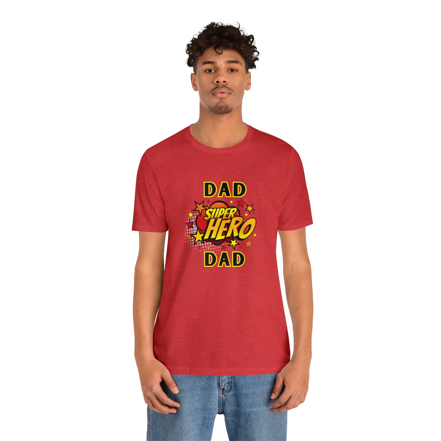 Family, Dad, Superhero, Positive- Adult, Regular Fit, Soft Cotton, T-shirt