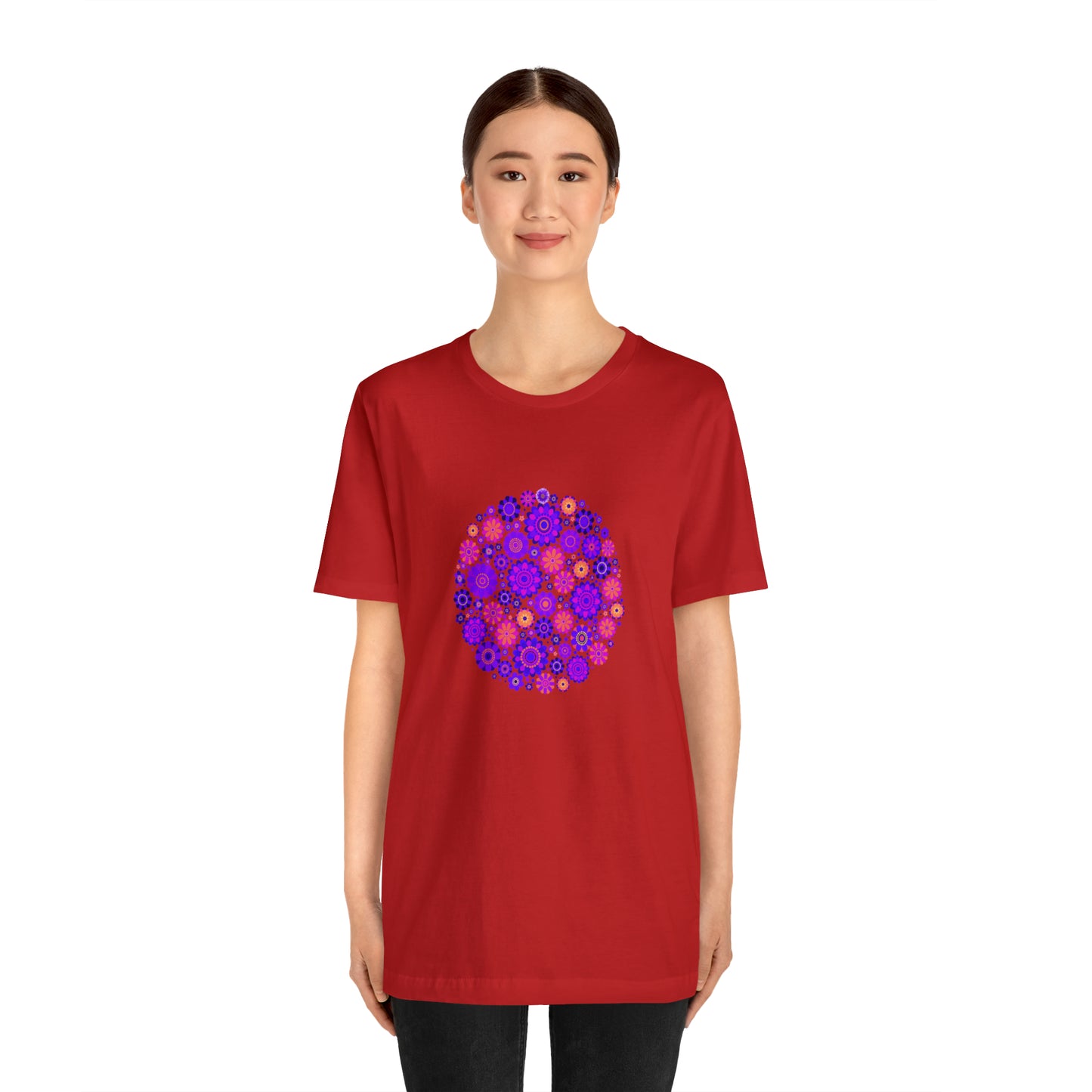 Colorful, Nature, Flowers- Adult, Regular Fit, Soft Cotton,  T-shirt