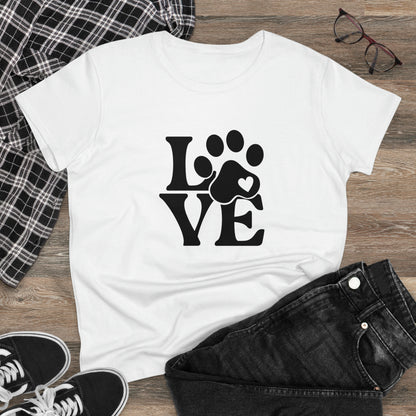 Love, Dog, Animals, Words- Adult, Semi-fitted, T-shirt