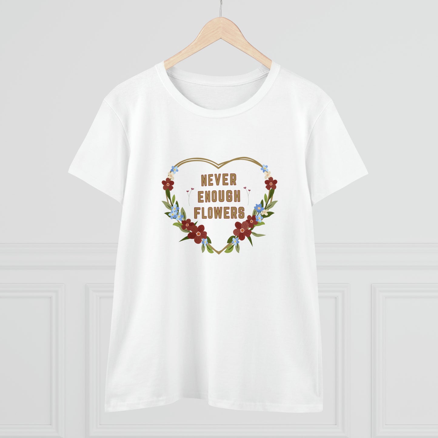 Nature, Plants, Never Enough Flowers, Plants- Adult, Semi-fitted, T-shirt