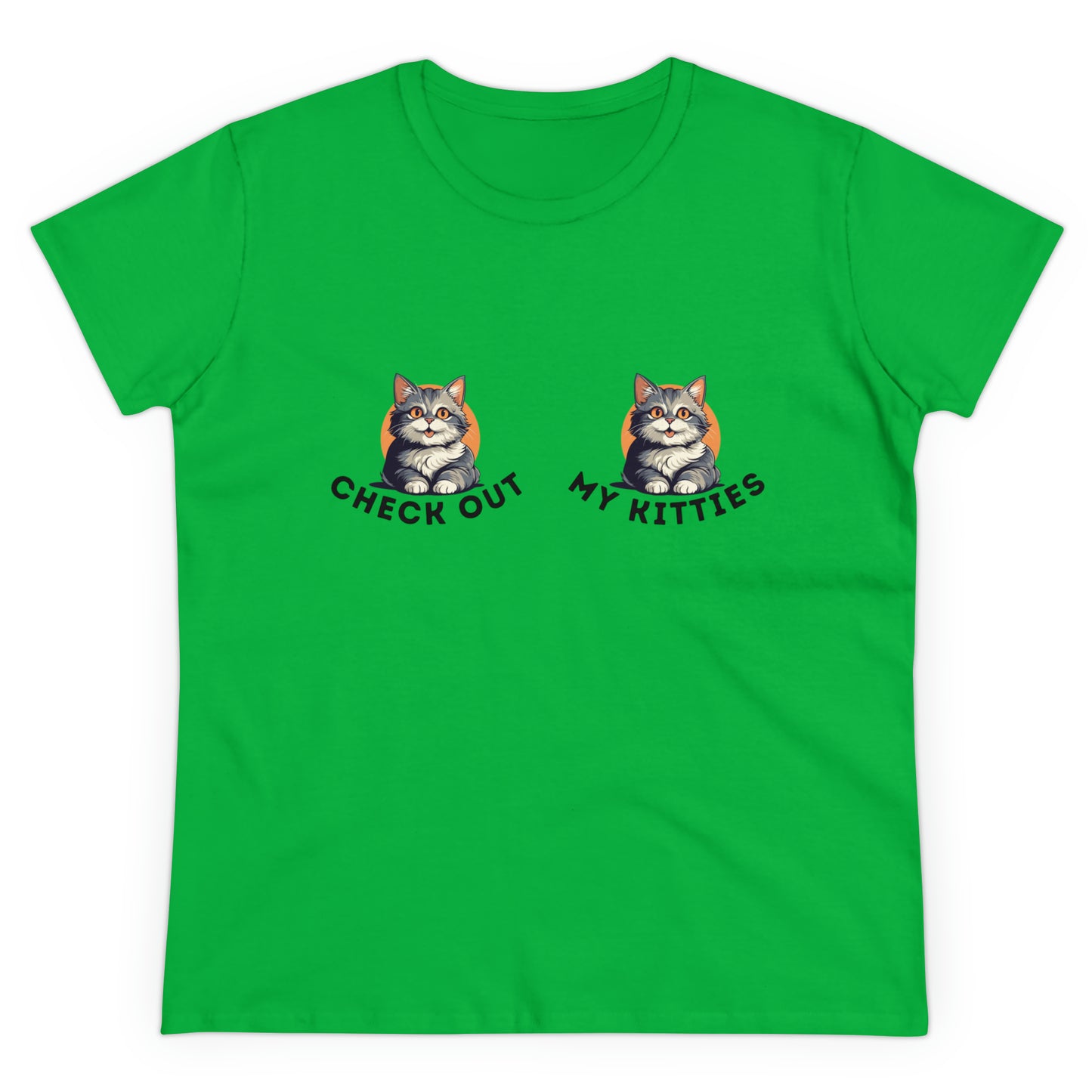 Kitty Cat T-Shirt / Check Out My Kitties Semi-Fitted Shirt / Unisex Jersey Short Sleeve Tee / Humorous Pet Clothes