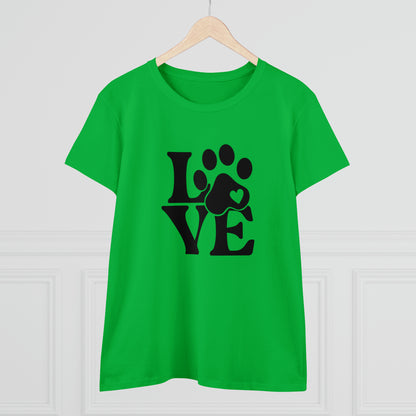 Love, Dog, Animals, Words- Adult, Semi-fitted, T-shirt