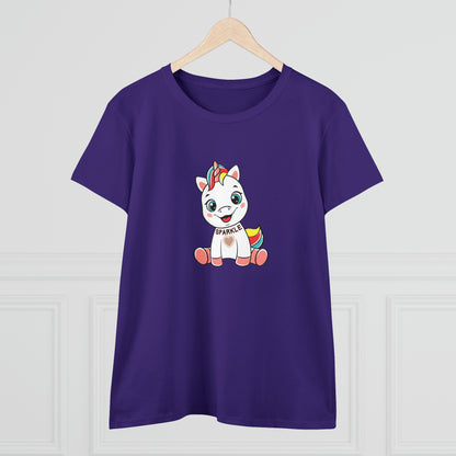 Fantasy, Unicorn, Sparkle, Positive- Adult, Semi-fitted T-shirt