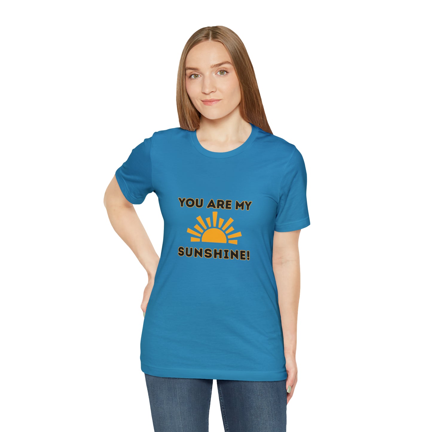 Positive, You Are My Sunshine, Happiness- Adult, Regular Fit, Soft Cotton, T-shirt