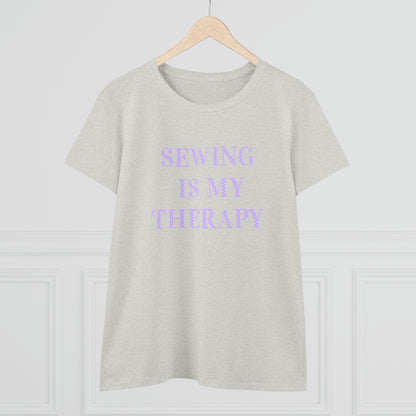 Sewing Is My Therapy- Adult, Semi-fitted T-shirt