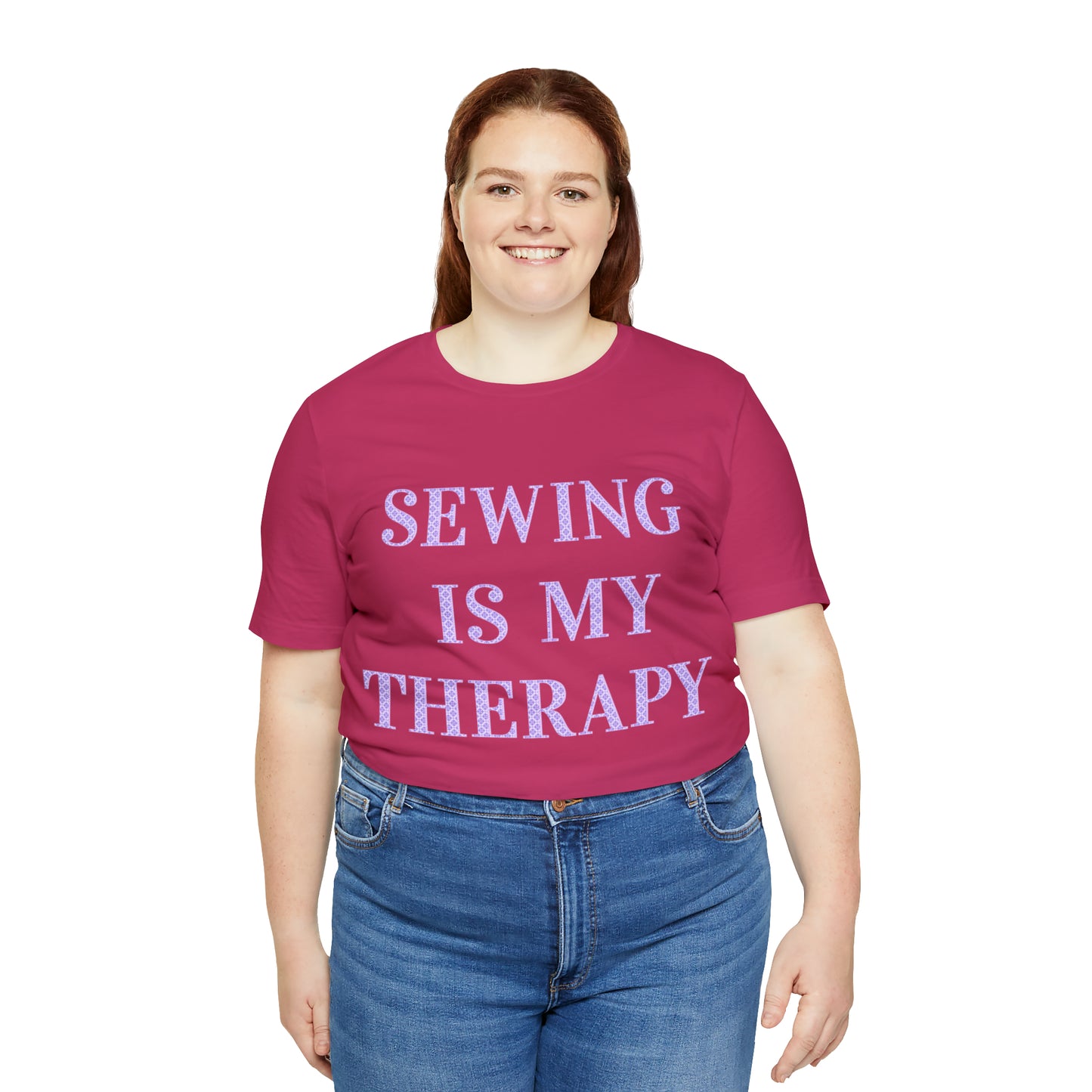 Sewing Is My Therapy- Adult, Regular Fit, Soft Cotton, T-shirt