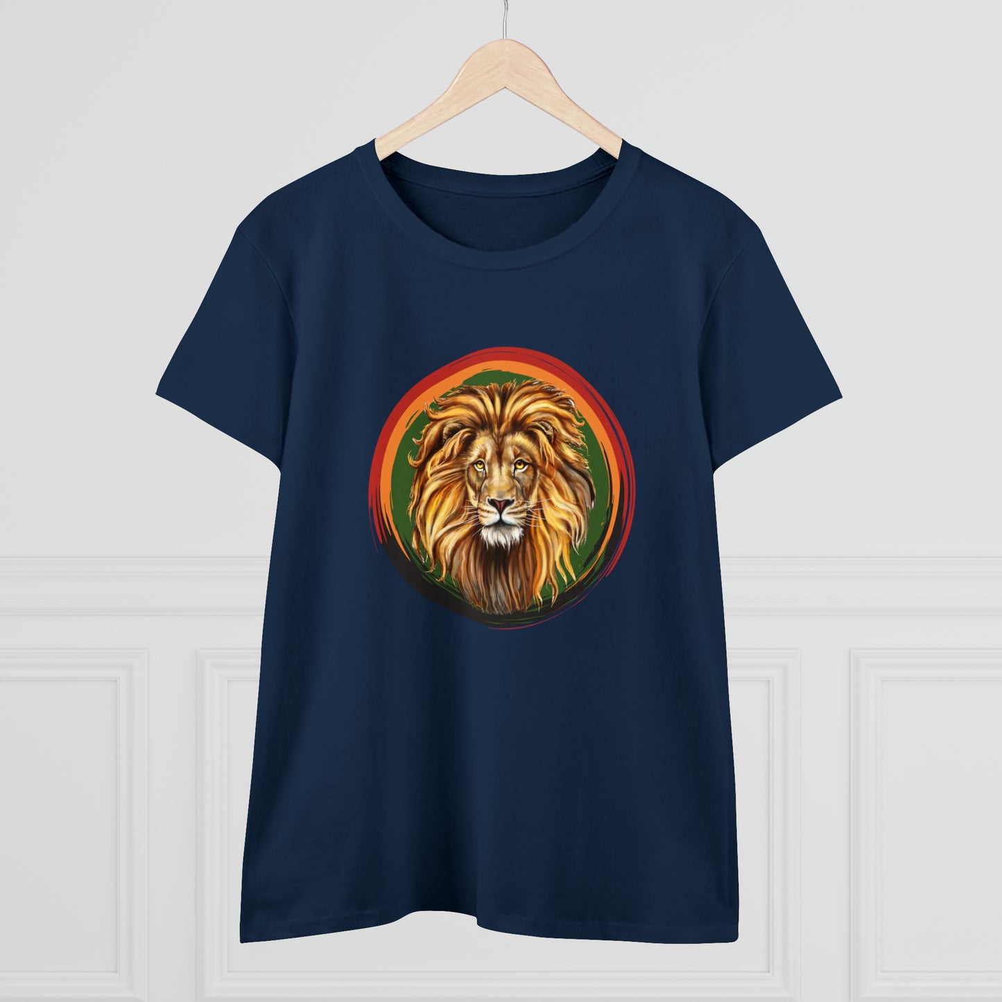 Lion, Animals, Felines (Wild Cats), Nature- Adult, Semi-fitted T-shirt