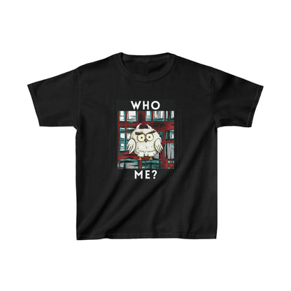 Bird, Who Me? Owl- Kids, Child- Heavy Cotton, T-shirt