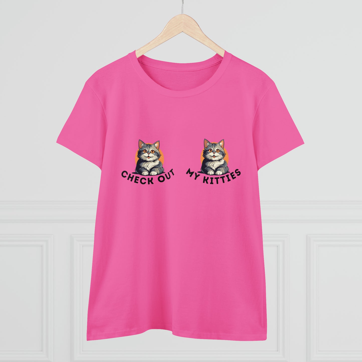 Kitty Cat T-Shirt / Check Out My Kitties Semi-Fitted Shirt / Unisex Jersey Short Sleeve Tee / Humorous Pet Clothes