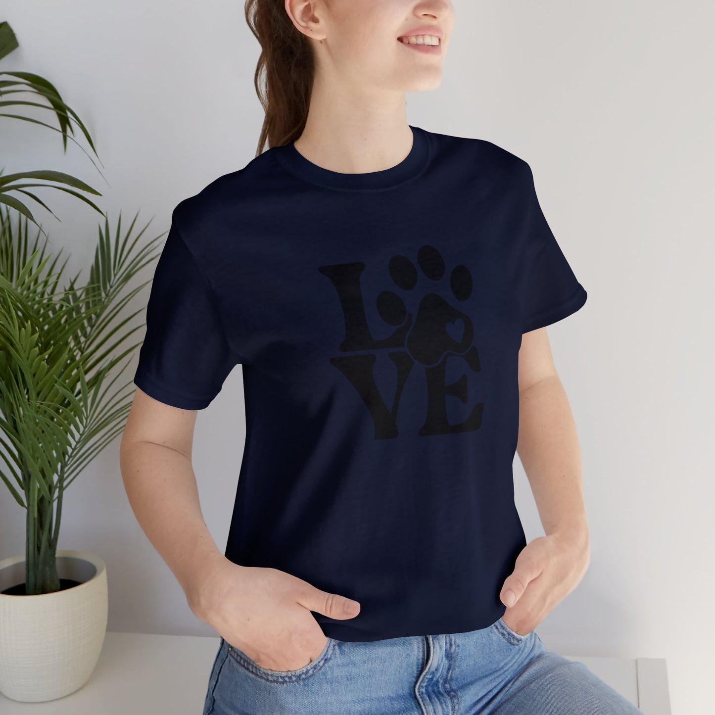 Love, Dog, Animals, Words- Adult, Regular Fit, Soft Cotton, T-shirt