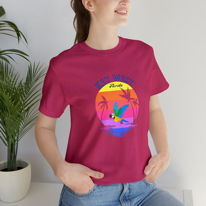 Places, States, Beach, Key West, Florida, United States of America, Animals, Birds- Adult, Regular Fit, Soft Cotton, T-shirt