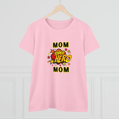 Family, Mom, Superhero, Positive- Adult, Semi-fitted, T-shirt