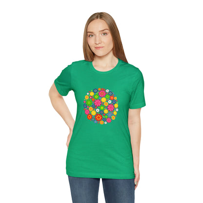 Colorful, Nature, Flowers- Adult, Regular Fit, Soft Cotton,  T-shirt