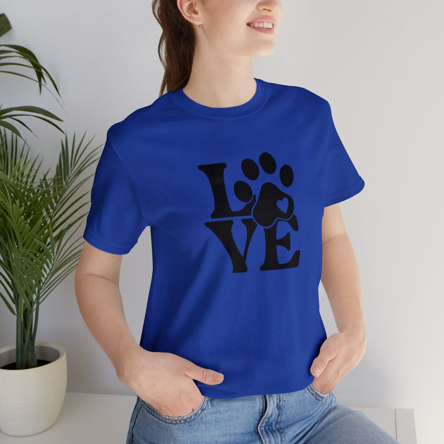 Love, Dog, Animals, Words- Adult, Regular Fit, Soft Cotton, T-shirt