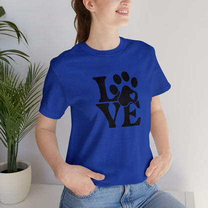 Love, Dog, Animals, Words- Adult, Regular Fit, Soft Cotton, T-shirt