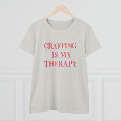 Crafting Is My Therapy- Adult, Semi-fitted, T-shirt