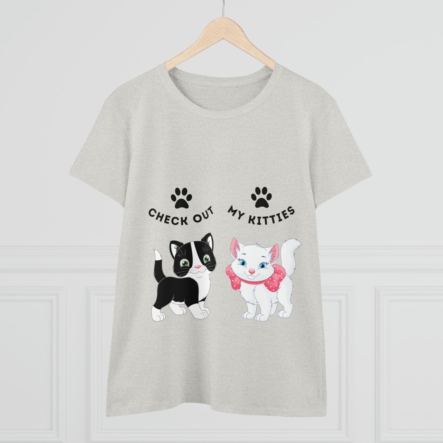 Kitty Cat T-Shirt / Check Out My Kitties Semi-Fitted Shirt / Unisex Jersey Short Sleeve Tee / Humorous Pet Clothes