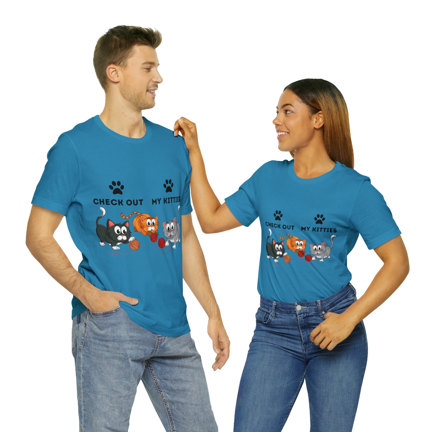 Kitty Cat T-Shirt / Check Out My Kitties Shirt / Unisex Jersey Short Sleeve Tee / Humorous Pet Clothes