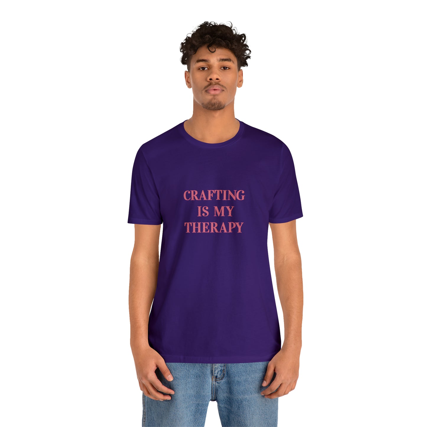 Crafting Is My Therapy- Adult, Regular Fit, Smaller Size Image, Soft Cotton, T-shirt