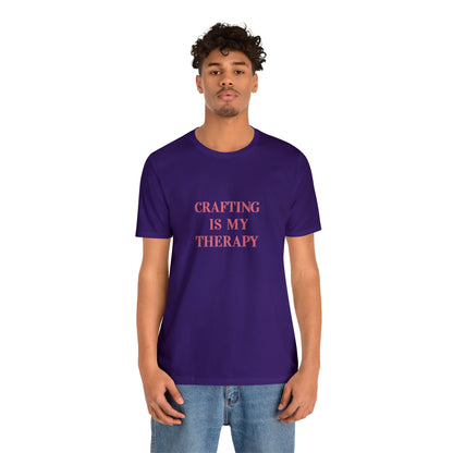 Crafting Is My Therapy- Adult, Regular Fit, Smaller Size Image, Soft Cotton, T-shirt