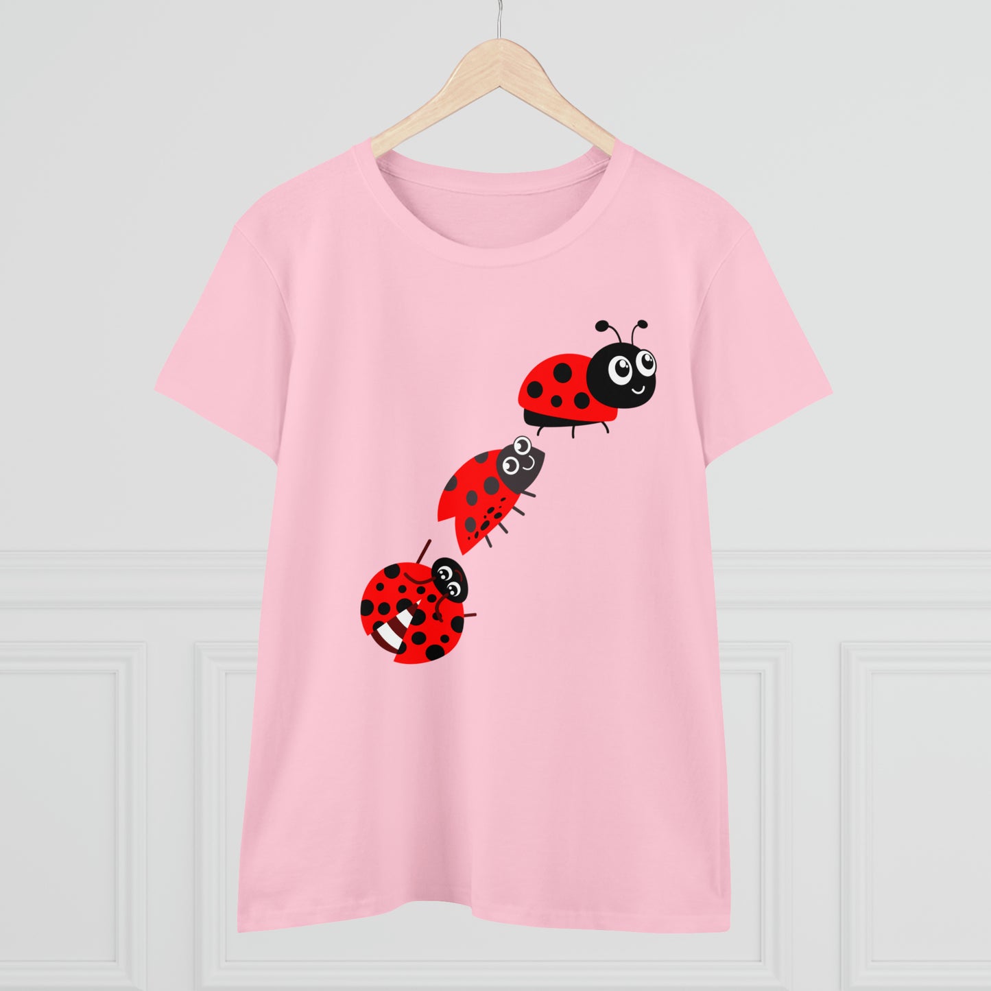 Ladybug Flower, Plants, Garden- Adult, Semi-fitted, T-shirt