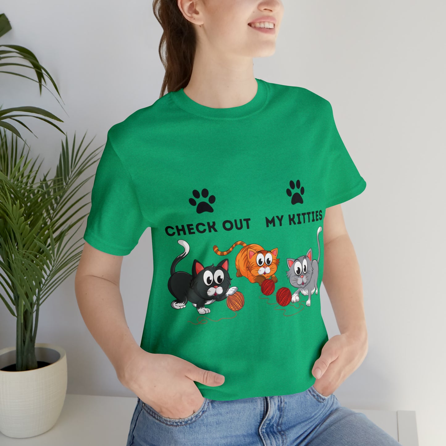 Kitty Cat T-Shirt / Check Out My Kitties Shirt / Unisex Jersey Short Sleeve Tee / Humorous Pet Clothes