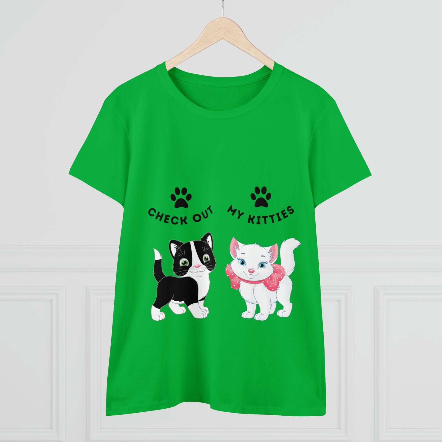 Kitty Cat T-Shirt / Check Out My Kitties Semi-Fitted Shirt / Unisex Jersey Short Sleeve Tee / Humorous Pet Clothes