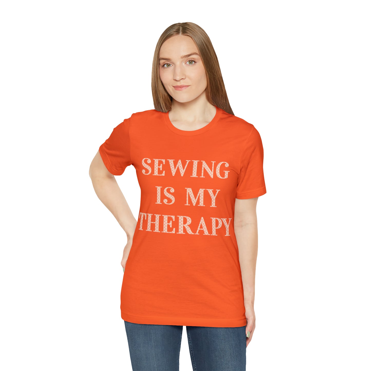 Sewing Is My Therapy- Adult, Regular Fit, Soft Cotton, T-shirt
