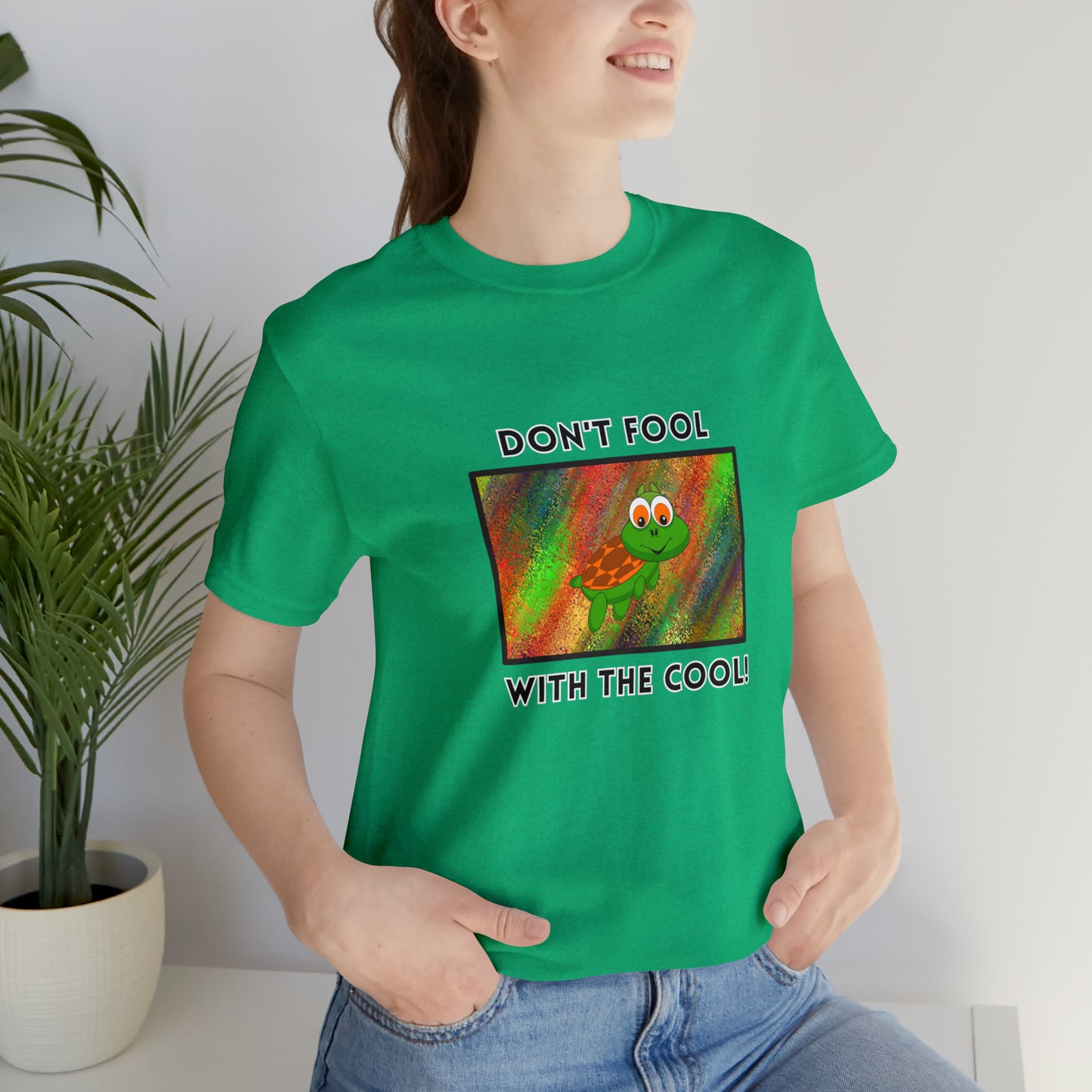 Turtle, Don't Fool With The Cool- Adult, Regular Fit, Soft Cotton, T-shirt