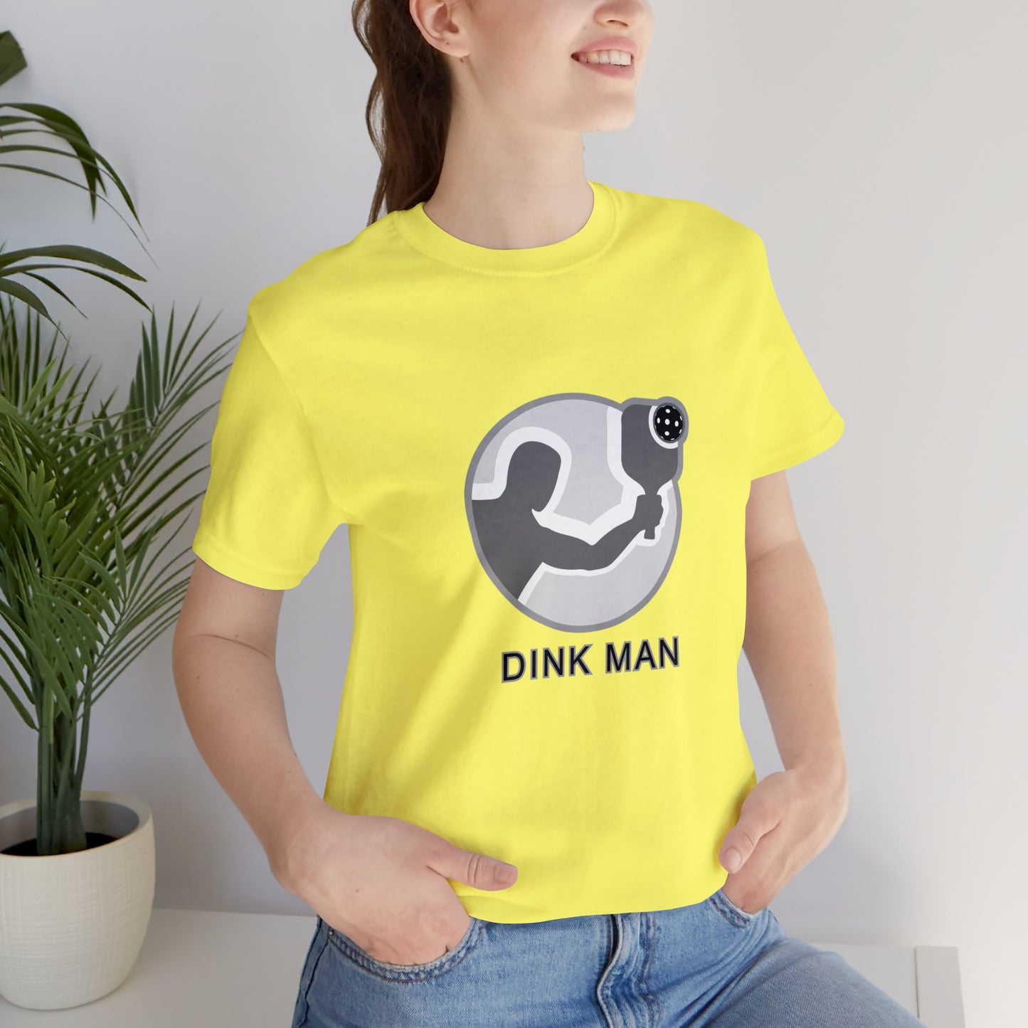 Pickleball Sports, Dink Man- Adult, Regular Fit, Soft Cotton, Smaller Size Image T-shirt