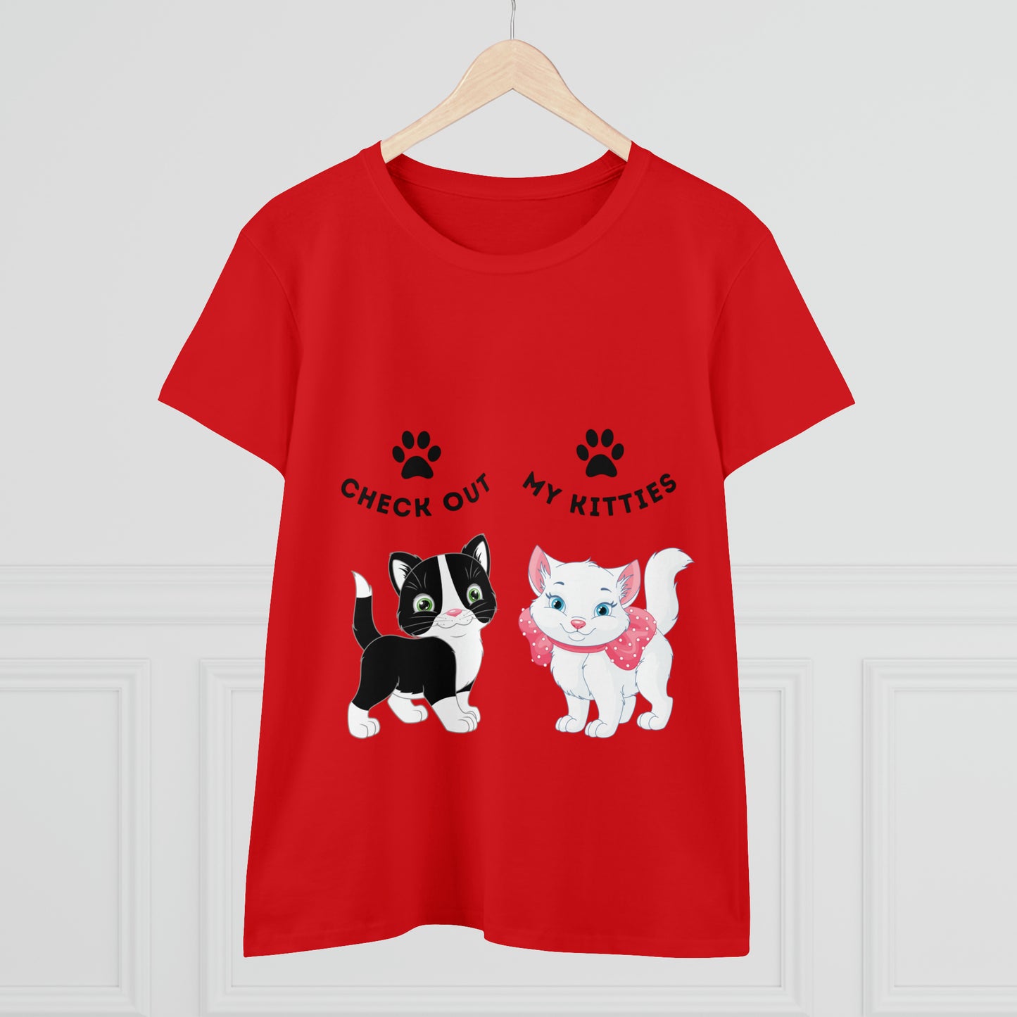 Kitty Cat T-Shirt / Check Out My Kitties Semi-Fitted Shirt / Unisex Jersey Short Sleeve Tee / Humorous Pet Clothes