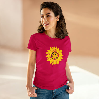 Positive, Sunflower, Nature, Gardens, Flowers, Garden- Adult, Semi-fitted, Half Caffeinated (Smaller Size Image), T-shirt