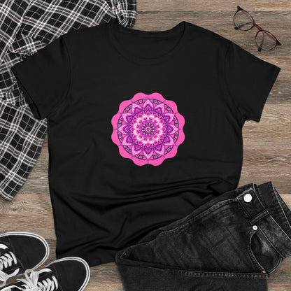 Colorful, Art, Nature, Flowers- Adult, Semi-fitted, T-shirt