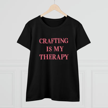 Crafting Is My Therapy- Adult, Semi-fitted, T-shirt