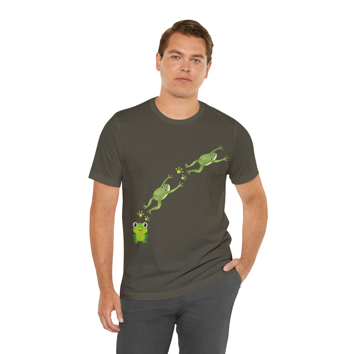 Frog Crossing- Adult, Regular Fit, Soft Cotton, T-shirt