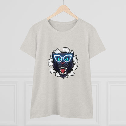 Holidays, Halloween, Animals, Felines, Funny, Sports, Panthers- Adult, Semi-fitted, Smaller Size Image, T-shirt