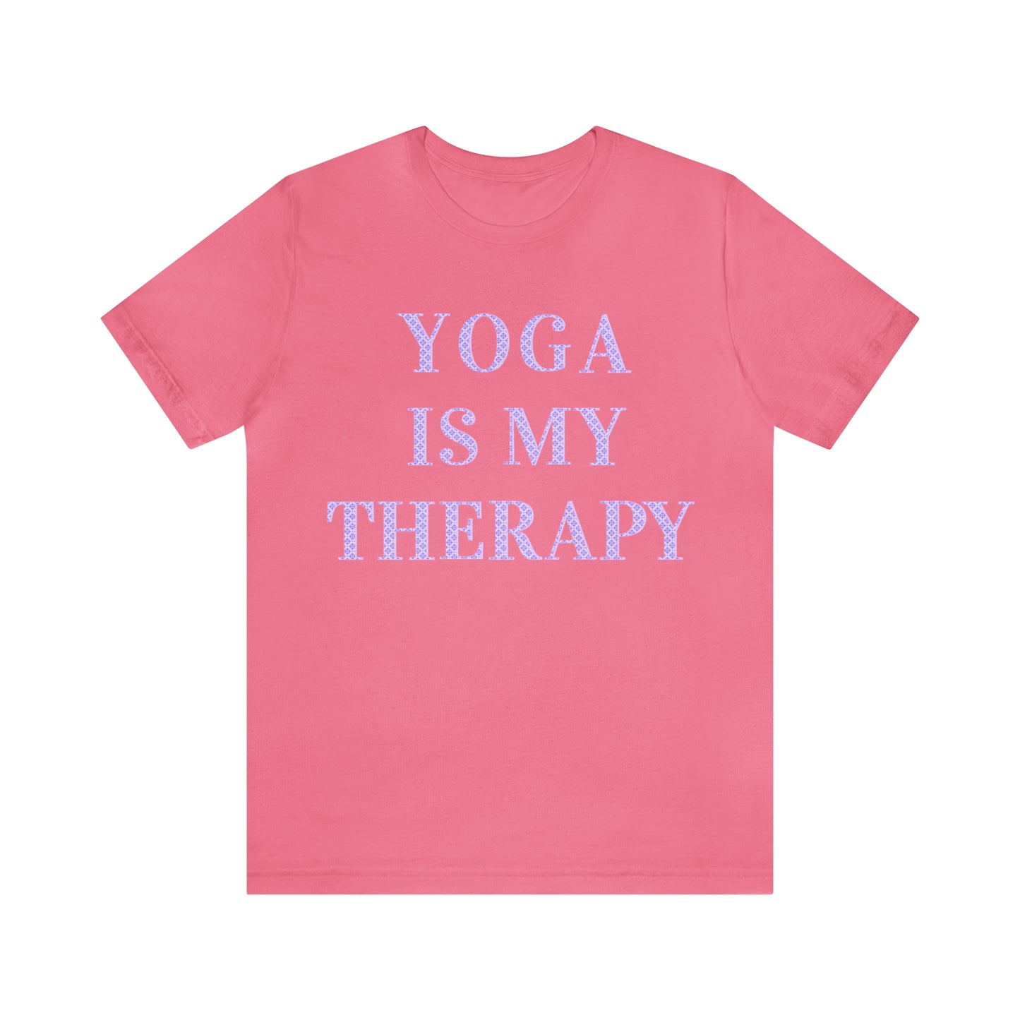 Yoga Is My Therapy- Adult, Regular Fit, Soft Cotton, Full Size Image, T-shirt