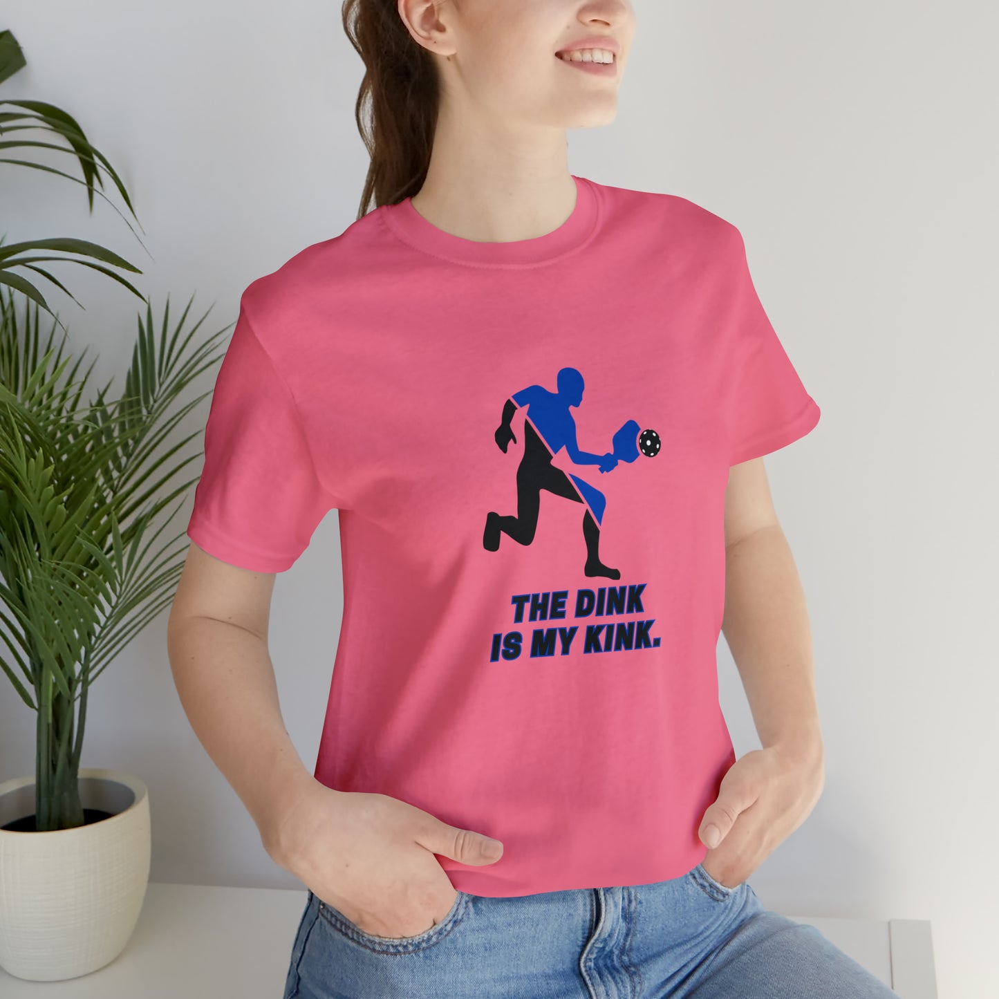 Pickleball Sports, The Dink Is My Kink- Adult, Regular Fit, Soft Cotton, Smaller Size Image, T-shirt