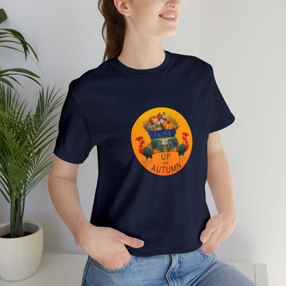 Puns, Up and Autumn, Nature, Seasons, Animals, Chicken, Rooster- Adult, Regular Fit, Soft Cotton, T-shirt