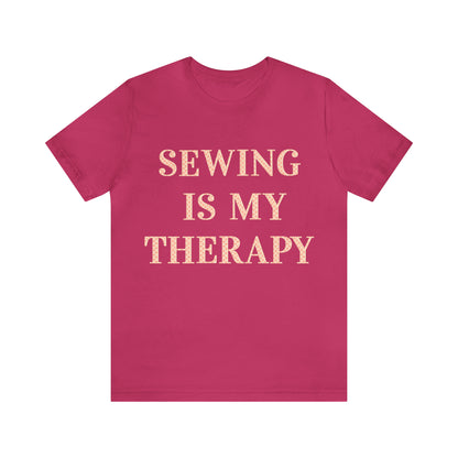 Sewing Is My Therapy- Adult, Regular Fit, Soft Cotton, T-shirt