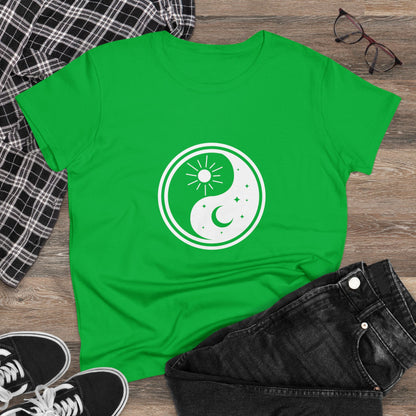 Symbol, Ying Yang, Sun and Moon - Adult, Semi-fitted, T-shirt