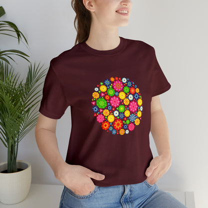 Colorful, Nature, Flowers- Adult, Regular Fit, Soft Cotton,  T-shirt