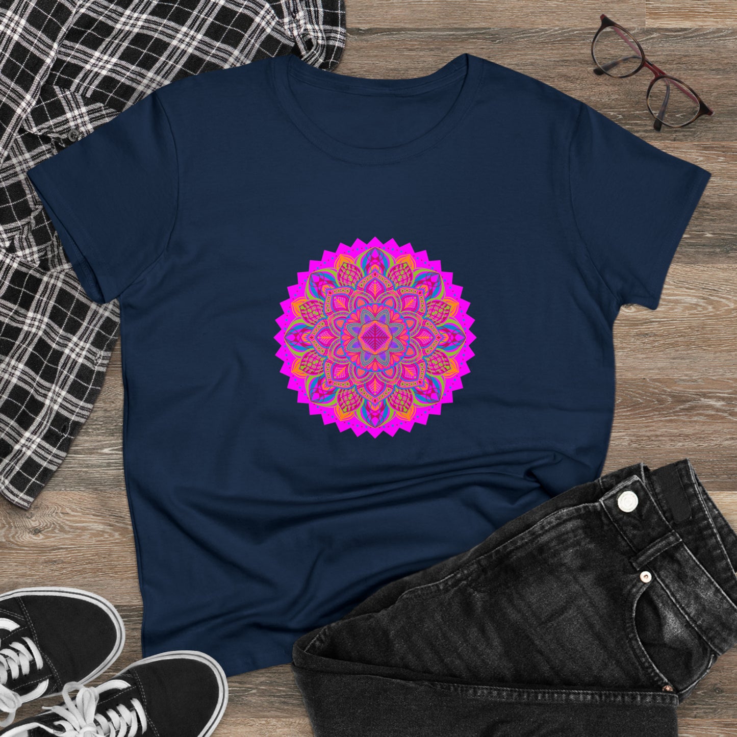 Art, Colorful, Nature, Flowers- Adult, Semi-fitted, T-shirt