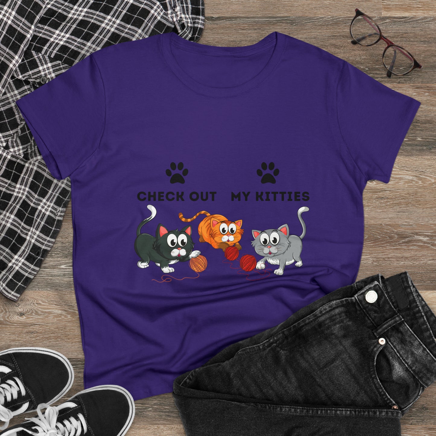 Kitty Cat T-Shirt / Check Out My Kitties Shirt / Unisex Jersey Short Sleeve Tee / Humorous Pet Clothes